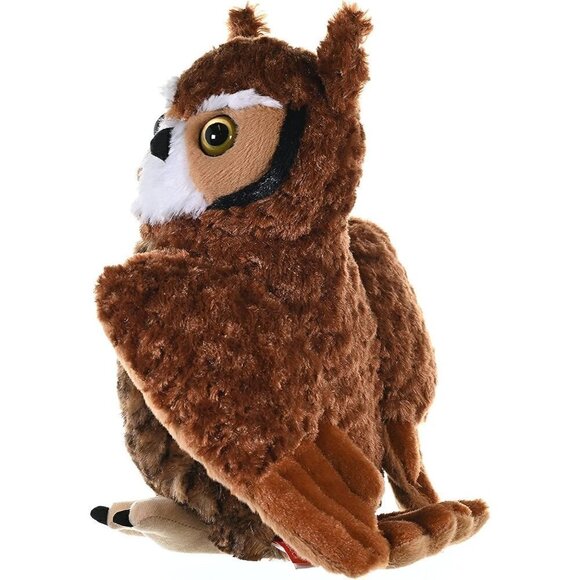 12 Inches Great  Horned Owl Plush Stuffed Animal Toy for Kids - Picture 6 of 7